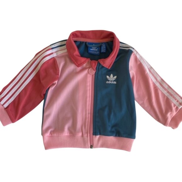 Adidas Colourblock 3-Stripe Trefoil Track Jacket 9 Months - Picture 2 of 8
